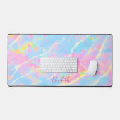 Nom de marbre clair rose et bleu pastel Abstrait (Clavier et souris)