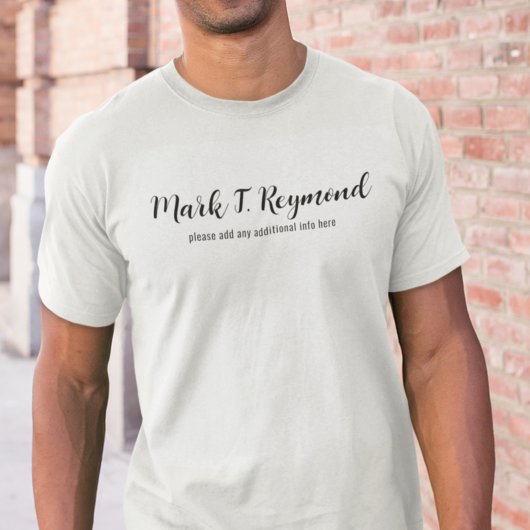 Nom de marque de base T-shirt blanc