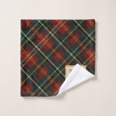 Nom de monogramme classique de Noël rouge tatan pl (Gant de toilette)