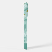 Nom de monogramme en bas Motif floral bleu sarcell (Côté droit)