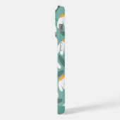 Nom de monogramme en bas Motif floral vert et blan (Côté gauche)