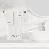 Nom de monogramme féminin écriture moderne noir et