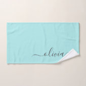 Nom de monogramme féminin écriture moderne sarcell (Serviette à main)