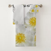 Nom de monogramme floral blanc argent élégant mode (En situation)