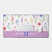 Nom de monogramme floral de fleur sauvage chic (Clavier et souris)