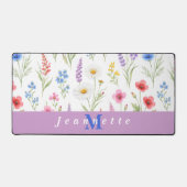 Nom de monogramme floral de fleur sauvage chic (Recto)
