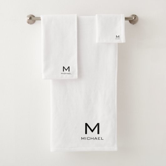 Nom de monogramme initial personnalisable Noir Bla (En situation)