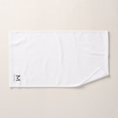 Nom de monogramme initial personnalisable Noir Bla (Serviette à main)