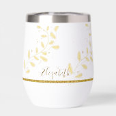 Nom de monogramme pailleté or élégant (Arrière)