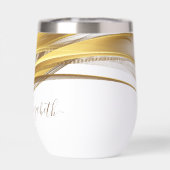 Nom de monogramme pailleté or élégant (Arrière)