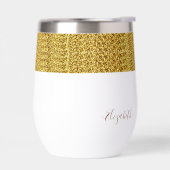 Nom de monogramme pailleté or élégant (Gauche)