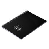 Nom de monogramme personnalisé Carnet noir (Côté gauche)