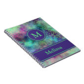 Nom de monogramme personnalisé Carnet Nuages et ét (Côté Droit)