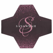 Nom de monogramme personnalisé Cool Parties scinti (Plat)