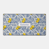 Nom de motif botanique citron bleu vintage (Recto)