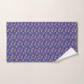 nom de motif de fleur sauvage simple bleu (Serviette à main)