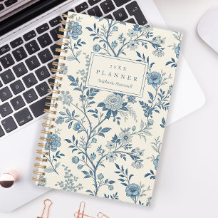 Nom de motif de toile florale bleue française