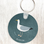 Nom de mouette mignonne<br><div class="desc">Une mouette coquine debout au bord de l'océan. Idéal pour les amateurs d'oiseaux sadiques et de la côte. Personnalisez en modifiant ou en supprimant le nom.</div>