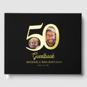 nom de photo d'anniversaire 50 ans noir or (Recto)