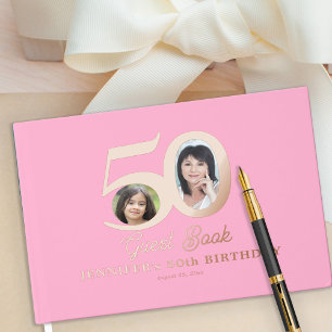 nom de photo d'anniversaire 50 ans rose gold rose