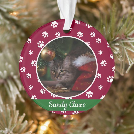 Nom de photo de chat mignon année empreintes de pa (Arbre)