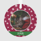 Nom de photo de chat mignon année empreintes de pa (dos)