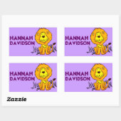 Nom de plaque de Lion rouge id étiquette autocolla (Feuille)