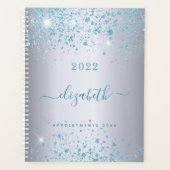 Nom de poussière de parties scintillant bleu argen (Devant)