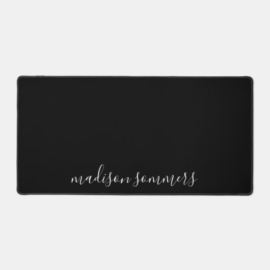 Nom De Script Blanc Moderne Sur Le Mat De Bureau N (Recto)