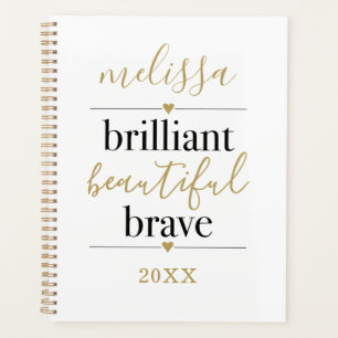 Nom de script brillant beau blanc brave