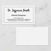 Nom de script Carte de visite de dentiste (Devant / Derrière)