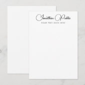 Nom de script de calligraphie modèle moderne verti (Devant / Derrière)