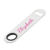 Nom de script de fille avec Chevron gris classique (Devant angulaire)