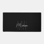 Nom de script de monogramme moderne noir et blanc (Recto)