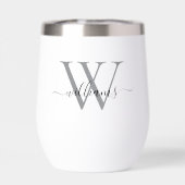 Nom de script de monogramme personnalisé élégant n (Arrière)