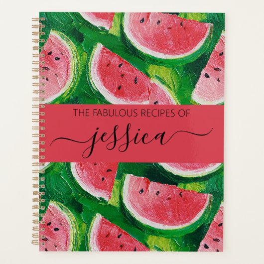 Nom de script de motif de melons jolis Recette (Devant)