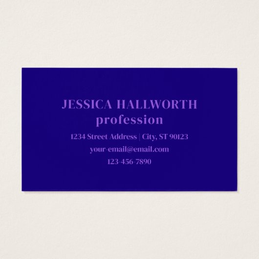 Nom de script élégant moderne & Monogram Ombre Pur (Dos)