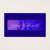 Nom de script élégant moderne & Monogram Ombre Pur (Devant)