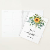 Nom de script eucalyptus tournesol vert (Devant avec enveloppe)