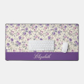 Nom de script floral violet rose vintage (Clavier et souris)