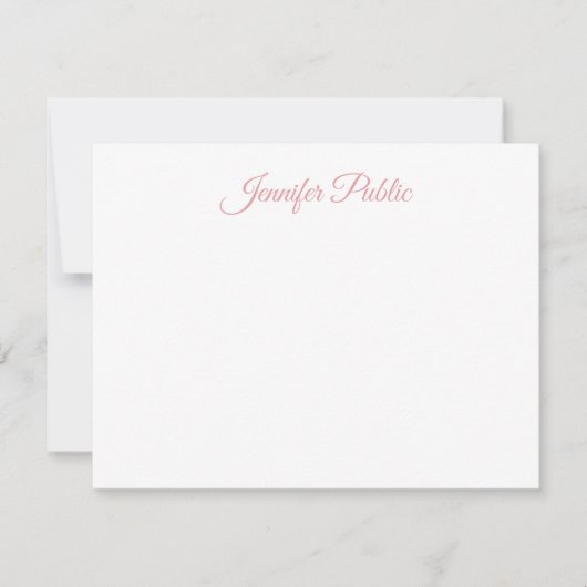 Nom de script main élégant Modèle de texte rose pl (Devant)