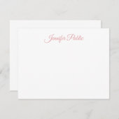 Nom de script main élégant Modèle de texte rose pl (Devant / Derrière)