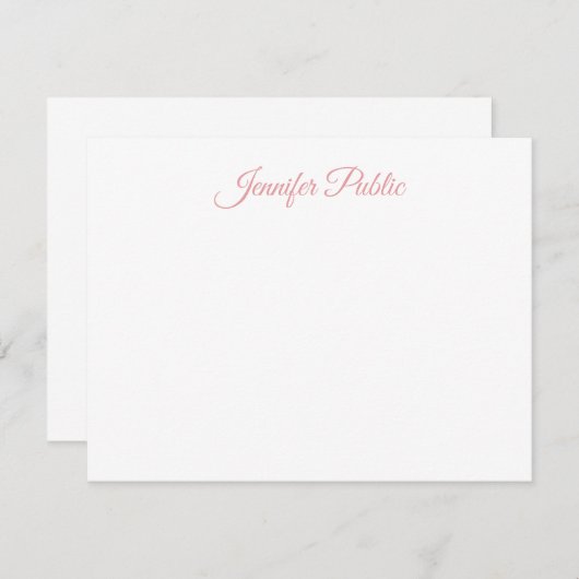Nom de script main élégant Modèle de texte rose pl (Devant / Derrière)