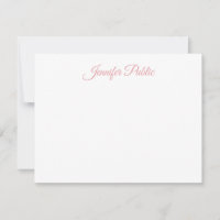 Nom de script main élégant Modèle de texte rose pl