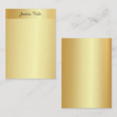 Nom de script manuscrit Elegant Gold Modèle (Devant / Derrière)