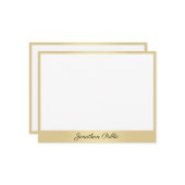 Nom de script manuscrit Gold Modèle Élégant (Devant/Arrière en situation)