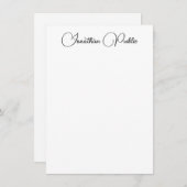 Nom de script manuscrit Modèle vertical moderne (Devant / Derrière)