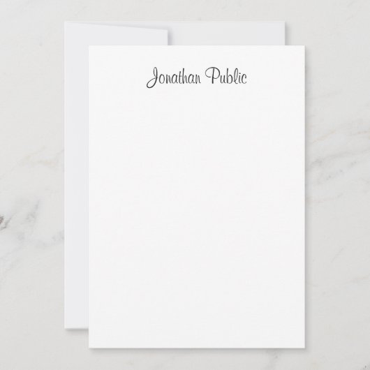 Nom de script manuscrit personnalisé Modèle élégan (Devant)