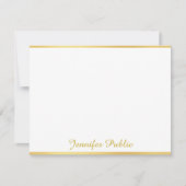 Nom de script manuscrit Texte Or Blanc Modèle (Devant)