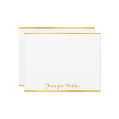 Nom de script manuscrit Texte Or Blanc Modèle (Devant/Arrière en situation)